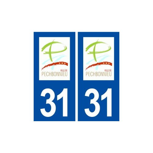 31 Pechbonnieu logo ville autocollant plaque immatriculation département