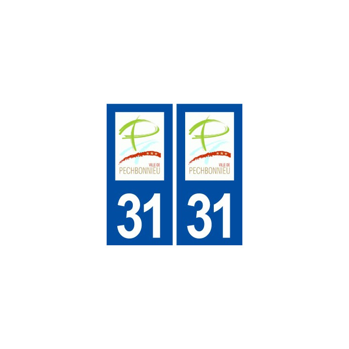 31 Pechbonnieu logo ville autocollant plaque immatriculation département