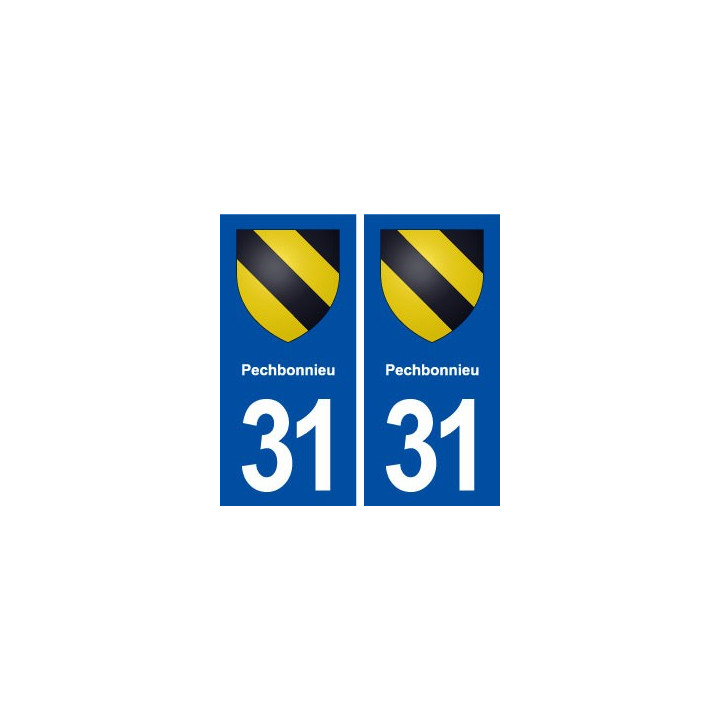 31 Pechbonnieu blason ville autocollant plaque immatriculation département