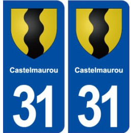 31 Castelmaurou blason ville autocollant plaque immatriculation département