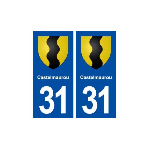 31 Castelmaurou blason ville autocollant plaque immatriculation département