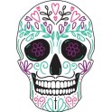 Head death skull color decal sticker adhesive