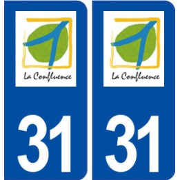 31 Pinsaguel logo ville autocollant plaque immatriculation département