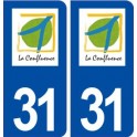 31 Pinsaguel logo ville autocollant plaque immatriculation département