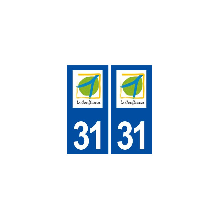 31 Pinsaguel logo ville autocollant plaque immatriculation département