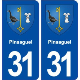 31 Pinsaguel blason ville autocollant plaque immatriculation département