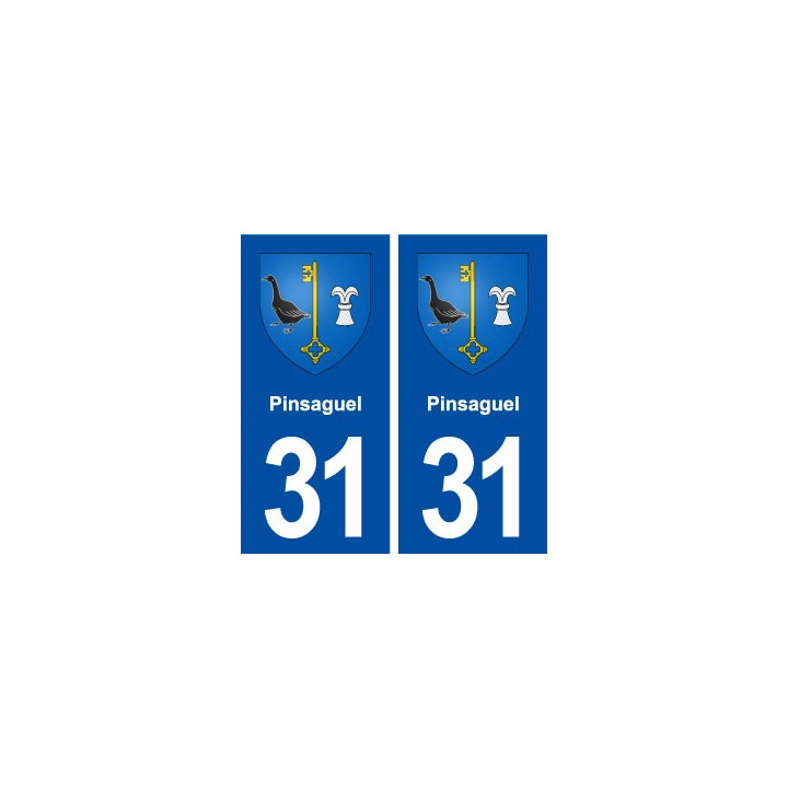31 Pinsaguel blason ville autocollant plaque immatriculation département