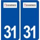31 Bessières logo ville autocollant plaque stickers