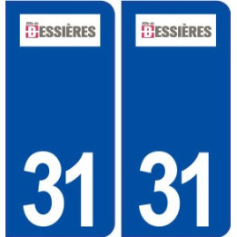 31 Bessières logo ville autocollant plaque stickers