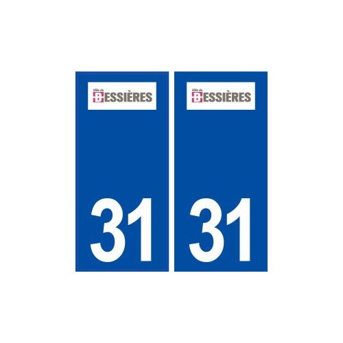 31 Bessières logo ville autocollant plaque stickers