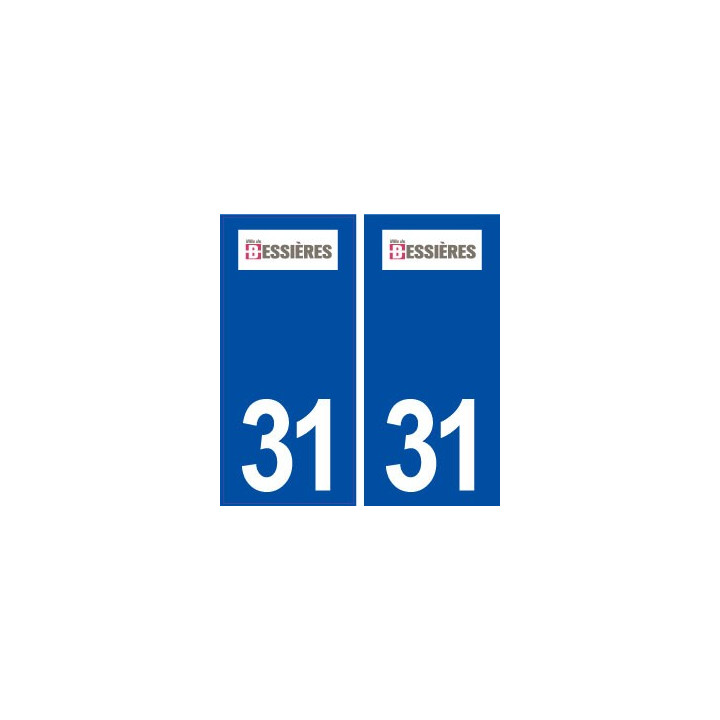31 Bessières logo ville autocollant plaque stickers