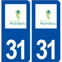 31 Péchabou logo ville autocollant plaque stickers