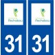 31 Péchabou logo ville autocollant plaque stickers