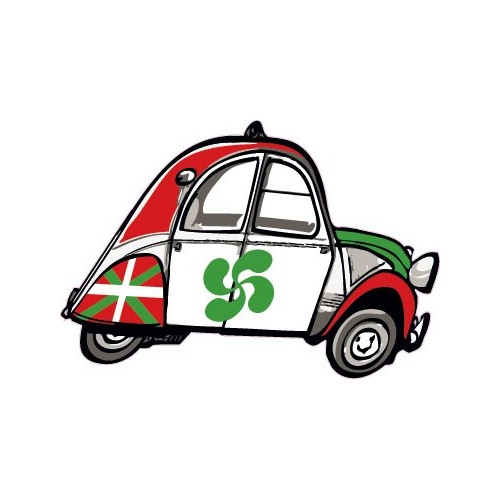 2 CV voitue Basque autocollant sticker adhesif