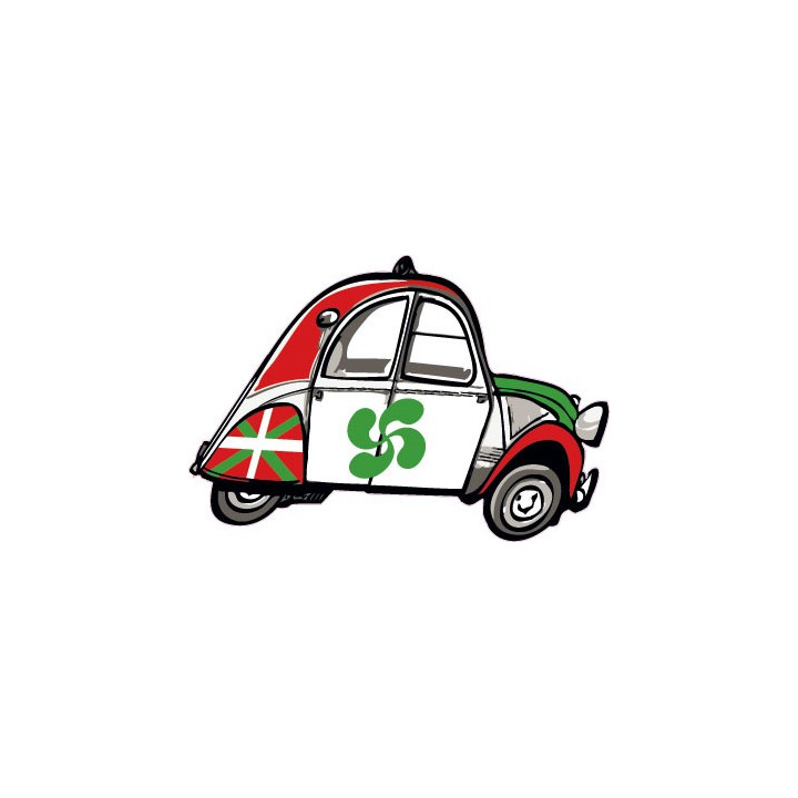 2 CV voitue Basque autocollant sticker adhesif
