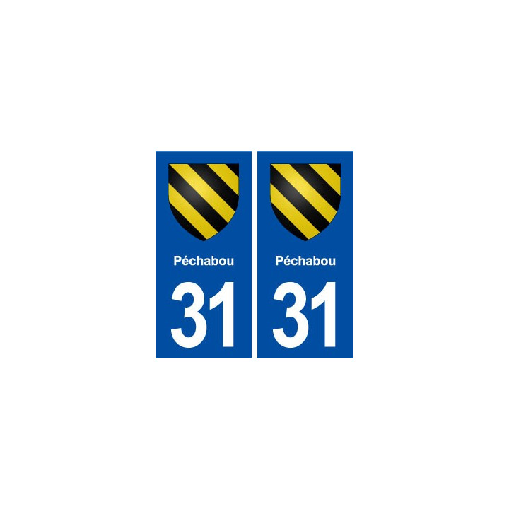 31 Péchabou logo ville autocollant plaque stickers
