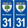 31 Montréjeau blason ville autocollant plaque stickers