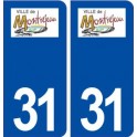 31 Montréjeau logo ville autocollant plaque stickers