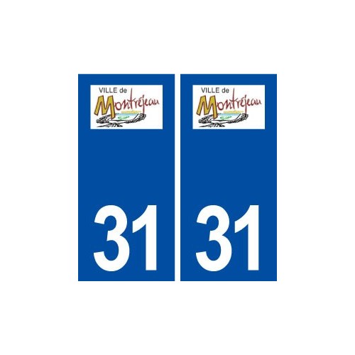 31 Montréjeau logo ville autocollant plaque stickers