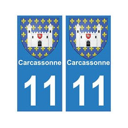 11 Carcassonne ville autocollant plaque