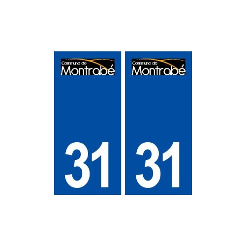 31 Montrabé logo ville autocollant plaque stickers