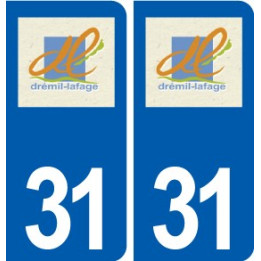 31 Drémil Lafage logo ville autocollant plaque stickers