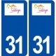 31 Labège logo ville autocollant plaque stickers