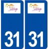 31 Labège logo ville autocollant plaque stickers