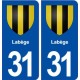 31 Labège blason ville autocollant plaque stickers