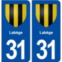 31 Labège blason ville autocollant plaque stickers