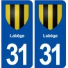 31 Labège blason ville autocollant plaque stickers