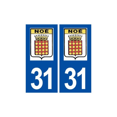 31 Noé logo ville autocollant plaque stickers