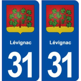 31 Lévignac logo ville autocollant plaque stickers