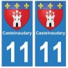 11 Castelnaudary ville autocollant plaque