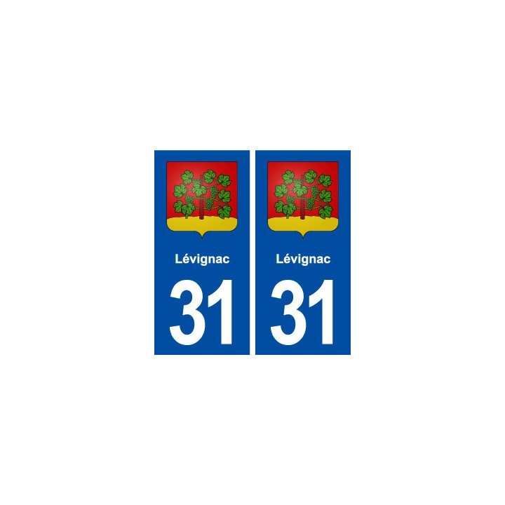 31 Lévignac blason ville autocollant plaque stickers