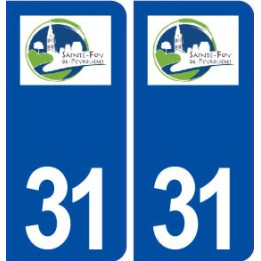 31 Sainte Foy de Peyrolières logo ville autocollant plaque stickers