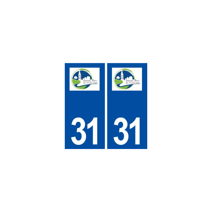 31 Sainte Foy de Peyrolières logo ville autocollant plaque stickers