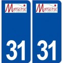 31 Montastruc la Conseillère logo ville autocollant plaque stickers