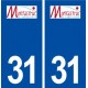 31 Montastruc la Conseillère logo ville autocollant plaque stickers