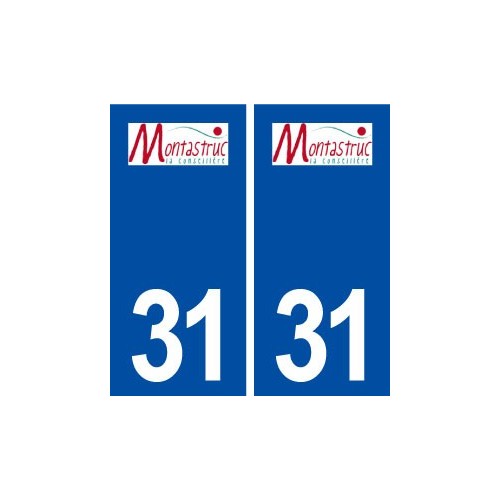 31 Montastruc la Conseillère logo ville autocollant plaque stickers