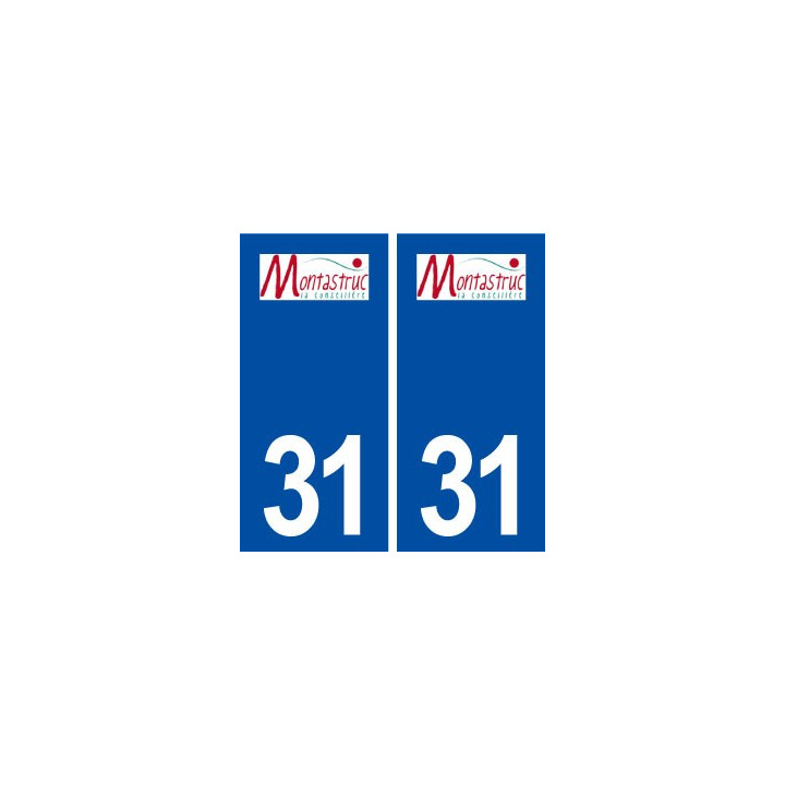 31 Montastruc la Conseillère logo ville autocollant plaque stickers