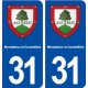 31 Montastruc la Conseillère blason  ville autocollant plaque stickers