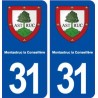 31 Montastruc la Conseillère blason  ville autocollant plaque stickers