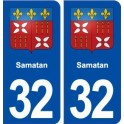 32 Samatan autocollant plaque