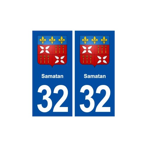 32 Samatan autocollant plaque