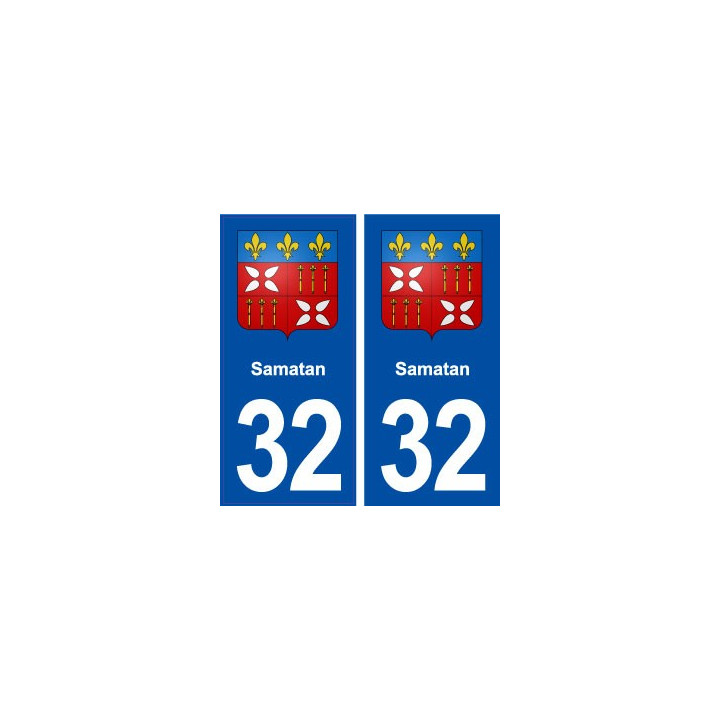 32 Samatan autocollant plaque