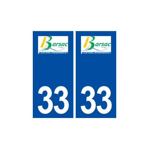 33 Barsac logo ville autocollant plaque stickers