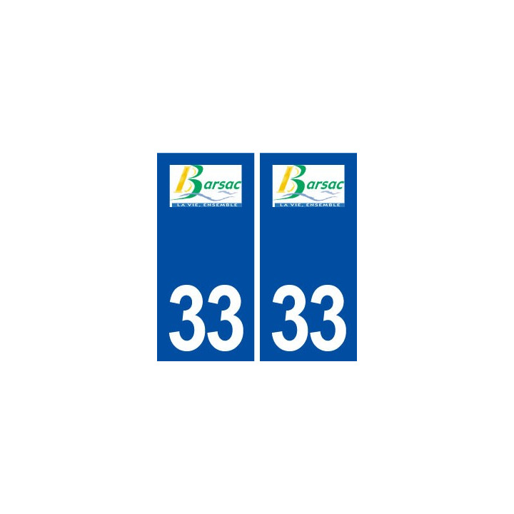 33 Barsac logo ville autocollant plaque stickers