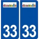 33 Bouliac logo ville autocollant plaque stickers