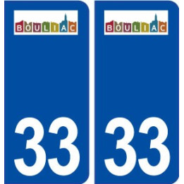33 Bouliac logo ville autocollant plaque stickers